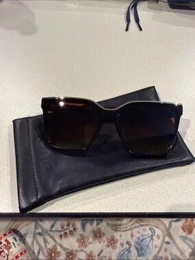 Quay Black Oversized Square Women's Sunglasses